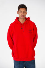 Men's Regular Fit Hooded Sweatshirt Made Of Melton Material