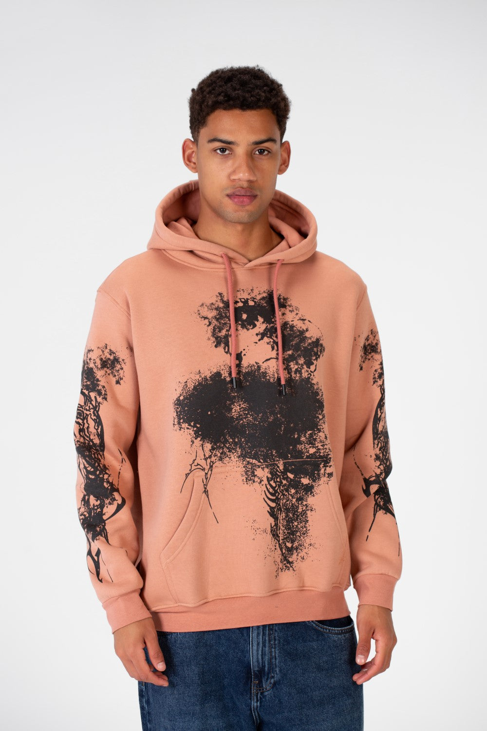 Men's Hoodie Sweatshirt Printed With A Comfortable Melton Material