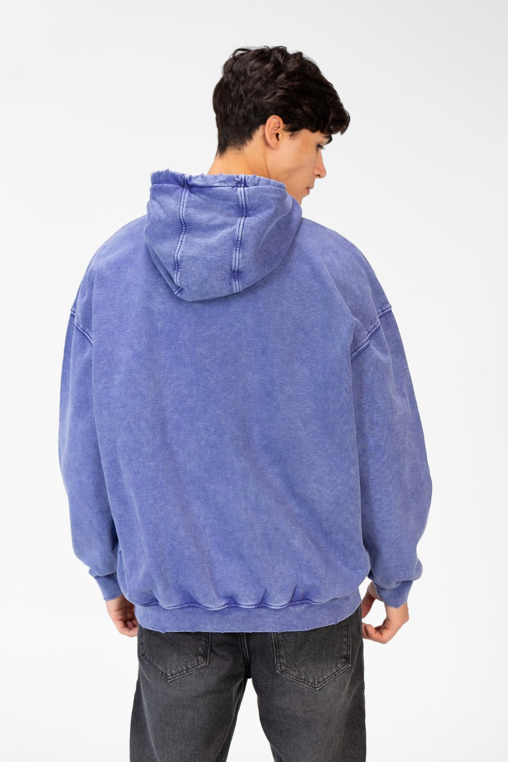 Men's Oversized Washed Hoodie Sweatshirt With Front Pocket
