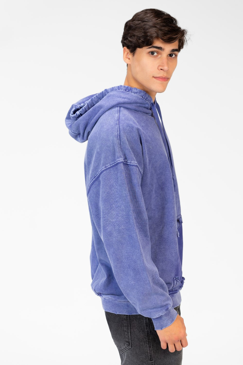 Men's Oversized Washed Hoodie Sweatshirt With Front Pocket