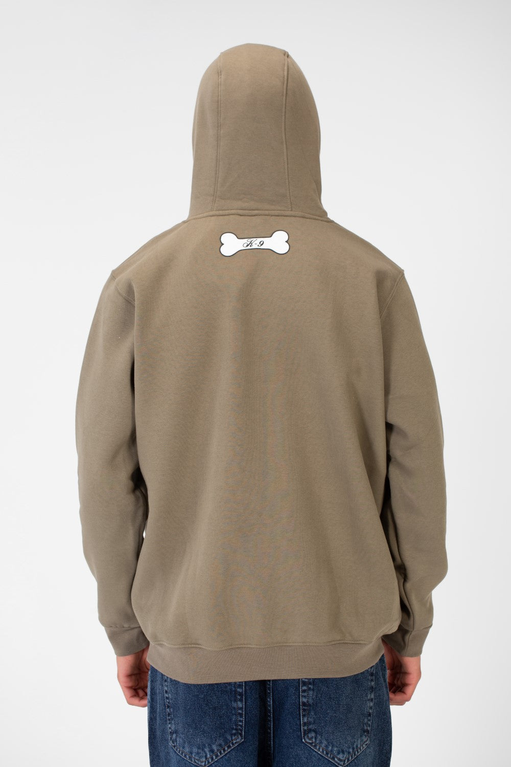 Men's Printed Hooded Sweatshirt With Front Pocket In Melton Material