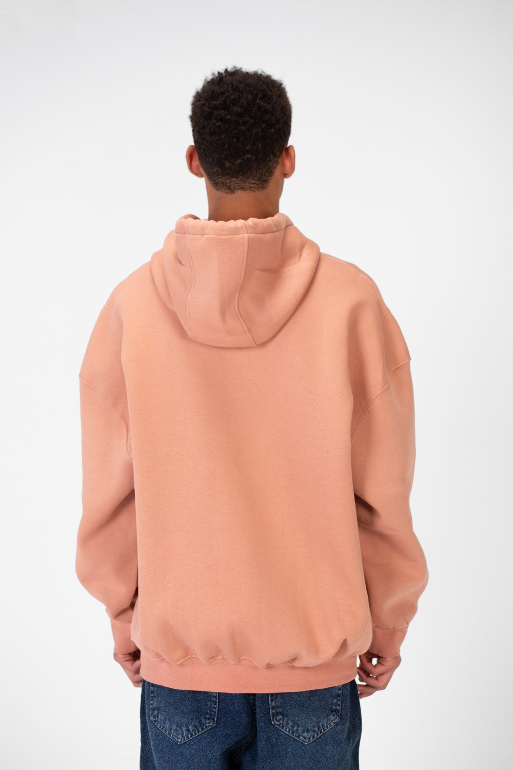 Men's Oversize Casual Hood Sweatshirt Print On The Front Made Of Melton Material