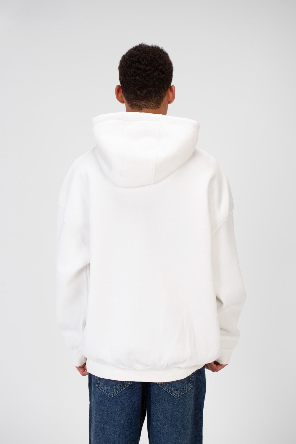 Men's Oversize Casual Hood Sweatshirt Print On The Front Made Of Melton Material
