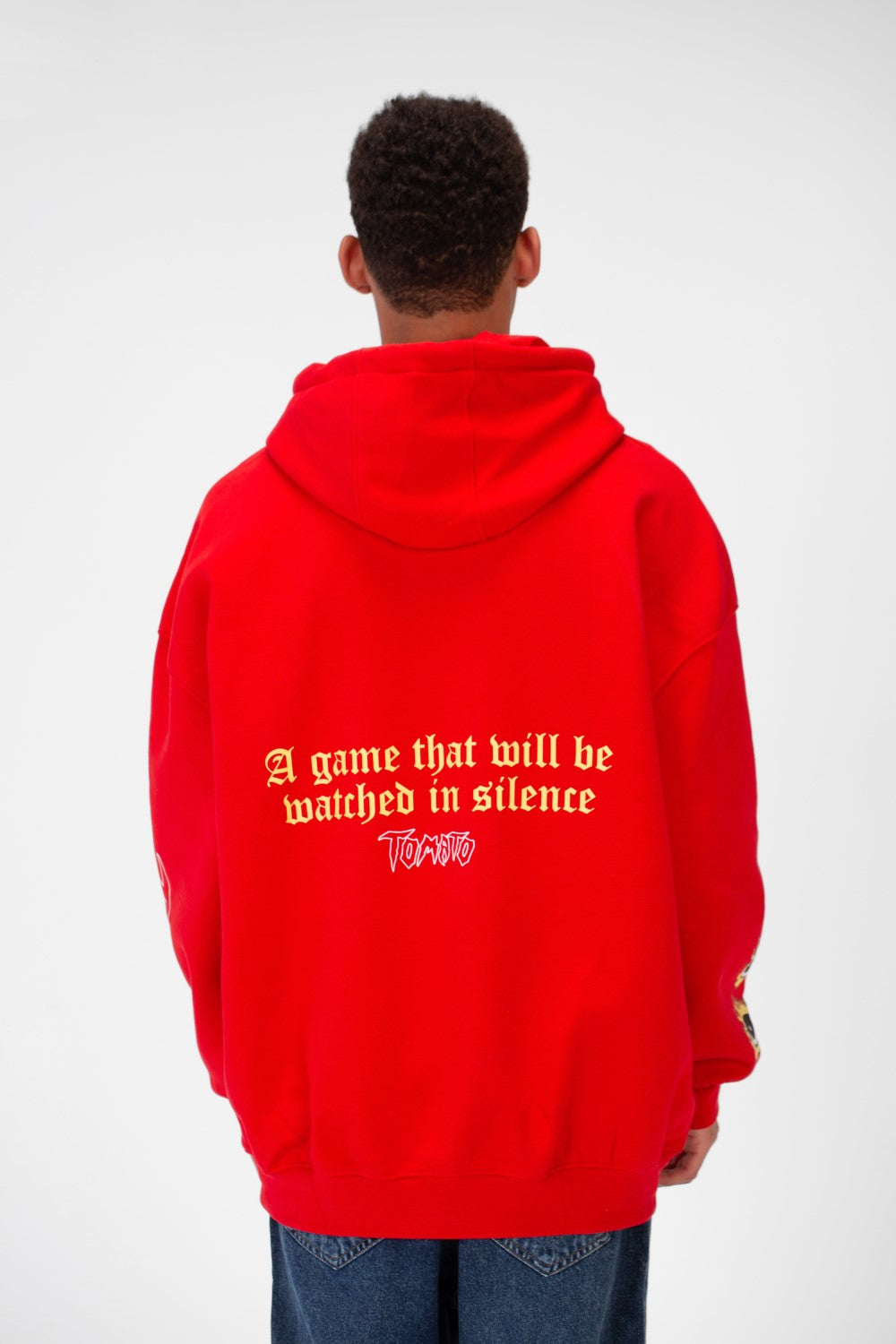 Men's Oversize Hoodie Sweatshirt Printed Melton Material