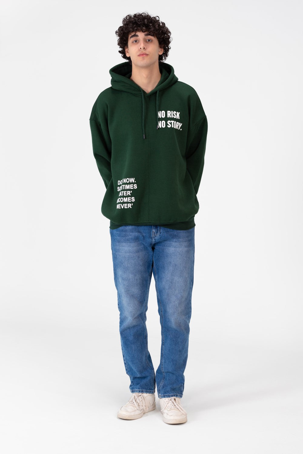 Men's Oversize Hoodie Sweatshirt Melton Material