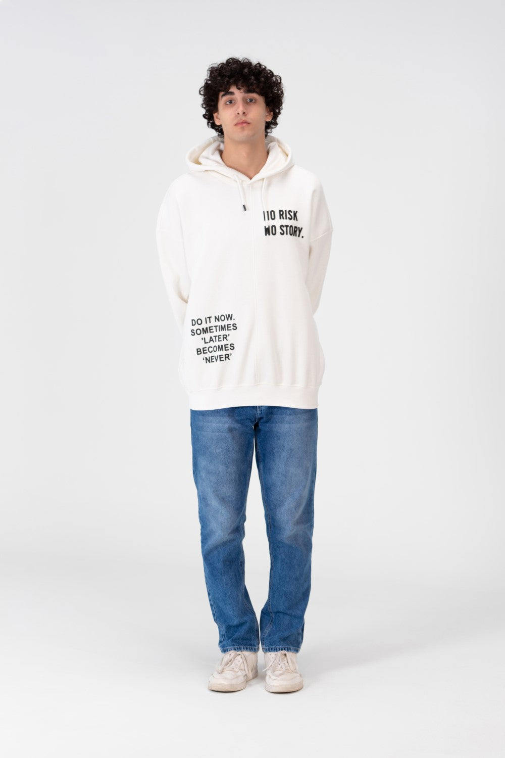 Men's Oversize Hoodie Sweatshirt Melton Material