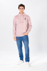 Men's Hoodie With Kangaroo Pocket And Graphic Print On The Back