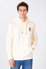 Men's Hoodie With Kangaroo Pocket And Graphic Print On The Back