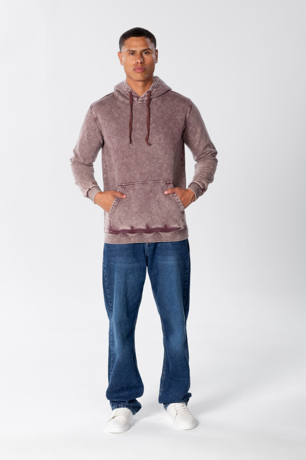 Men's Basic Hood Sweatshirt With Long Sleeves