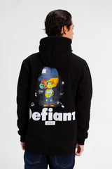 Men's Graphic Print Kangaroo Pocket Hoodie Sweatshirt