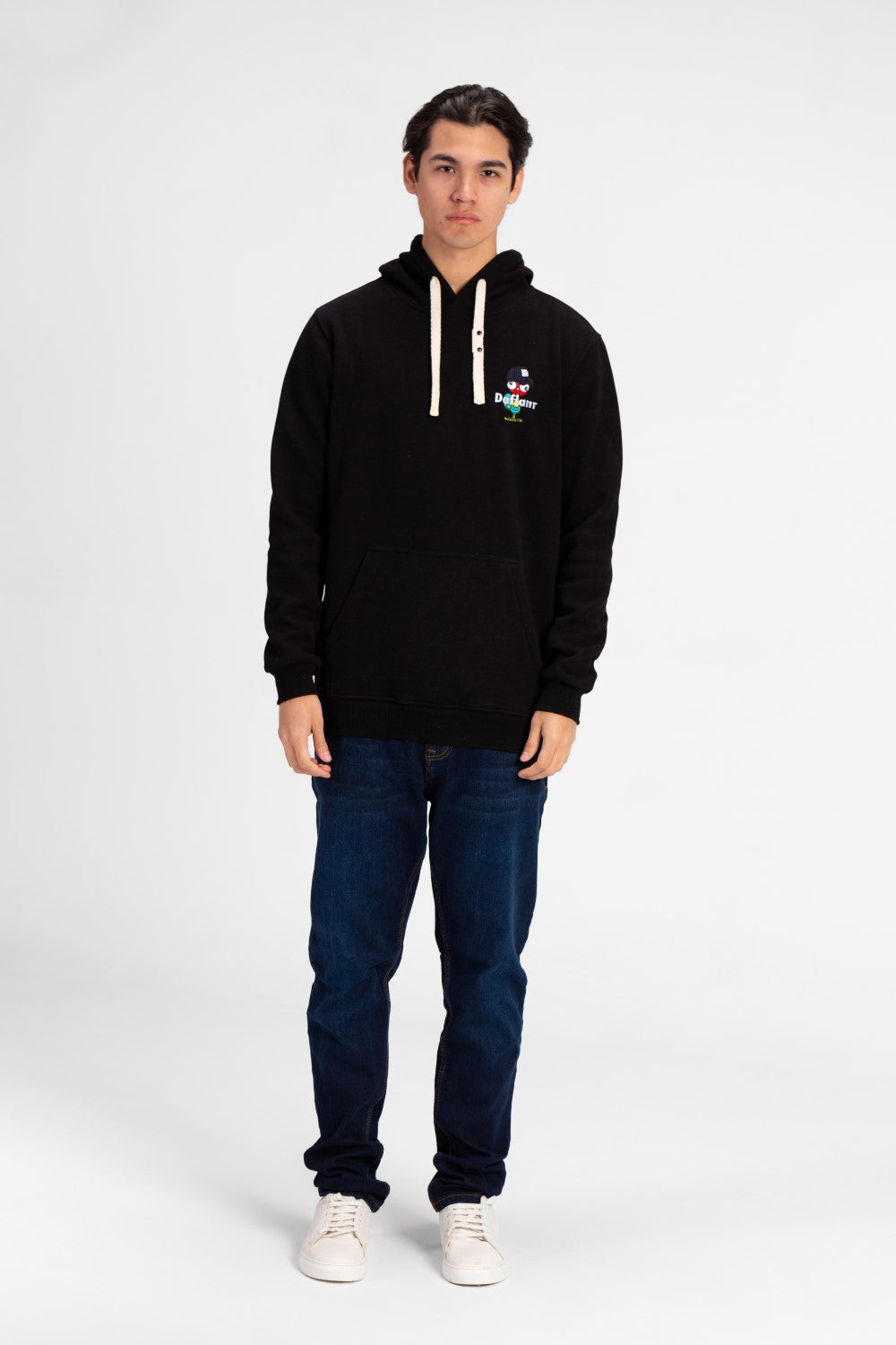Men's Graphic Print Kangaroo Pocket Hoodie Sweatshirt