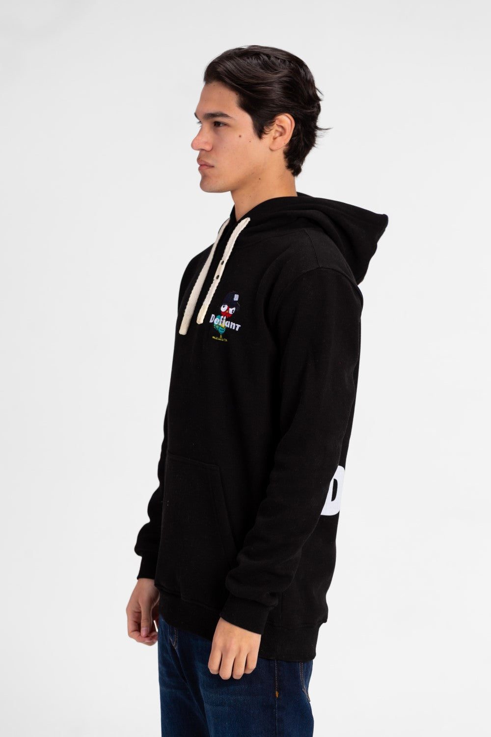 Men's Graphic Print Kangaroo Pocket Hoodie Sweatshirt