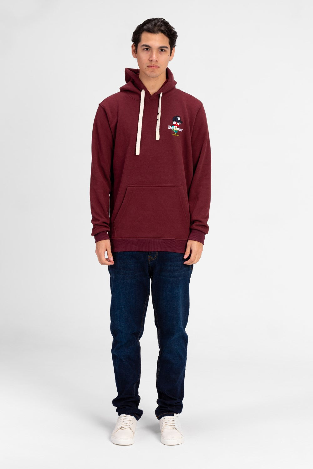 Men's Graphic Print Kangaroo Pocket Hoodie Sweatshirt