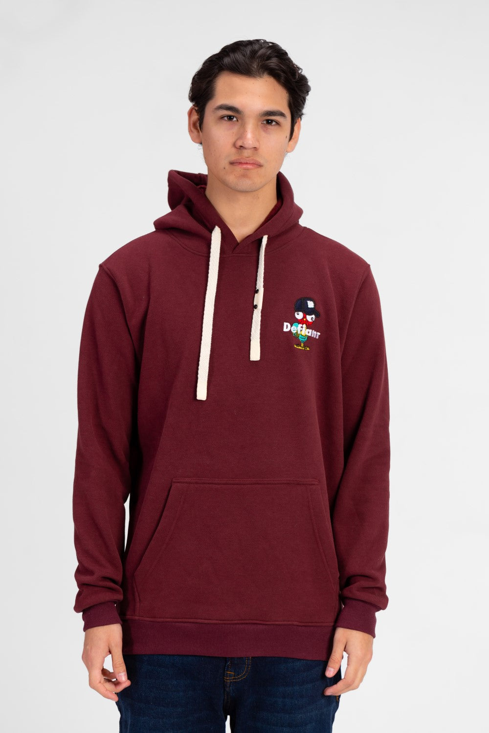 Men's Graphic Print Kangaroo Pocket Hoodie Sweatshirt