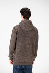 Men's Washed Hooded Sweatshirt With A Modern Pocket