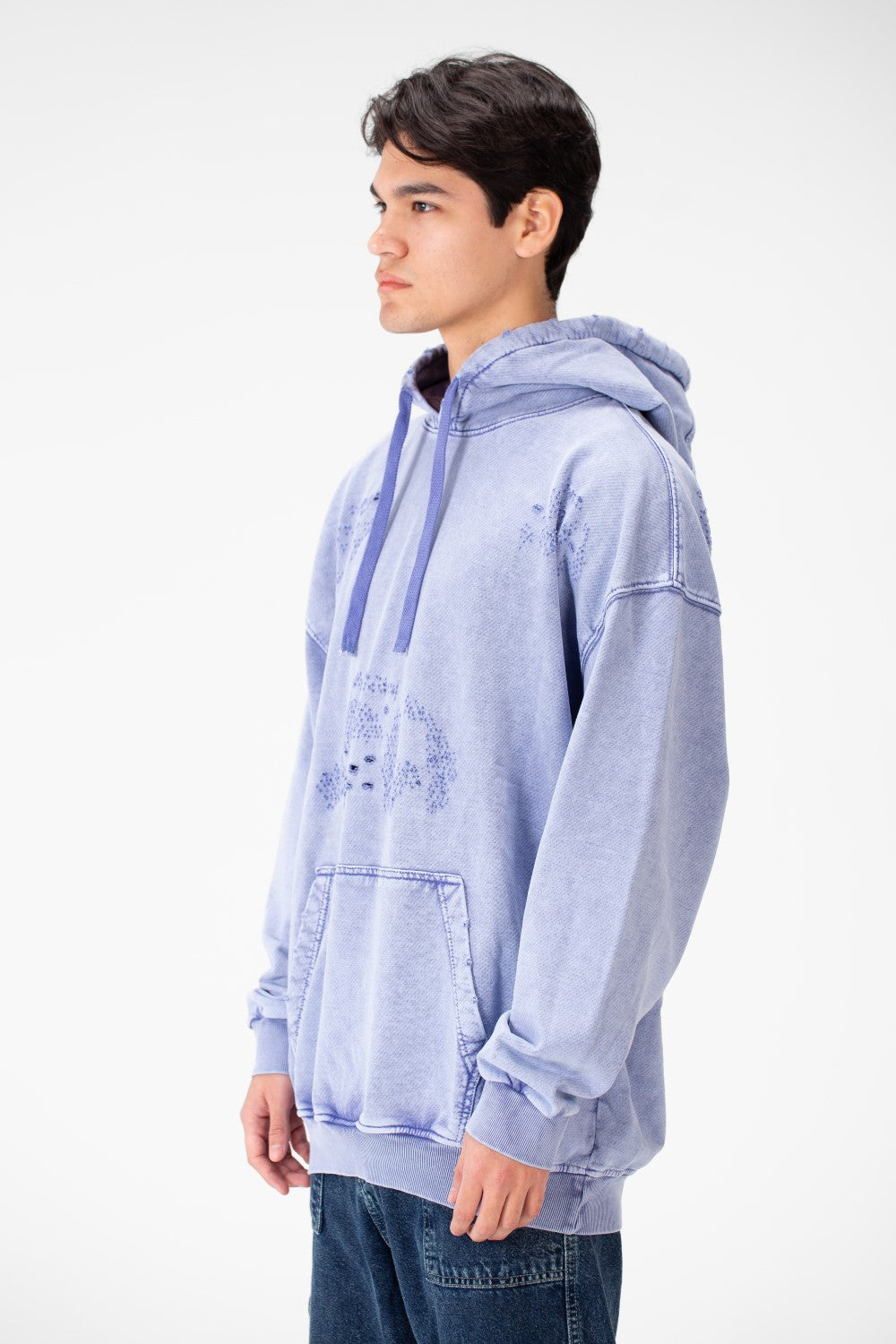 Men's Washed oversized Hood sweatshirt