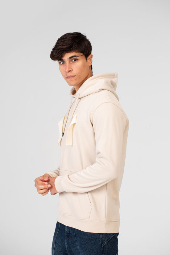 Men's Hoodie With Long Sleeves And A Unique Cut