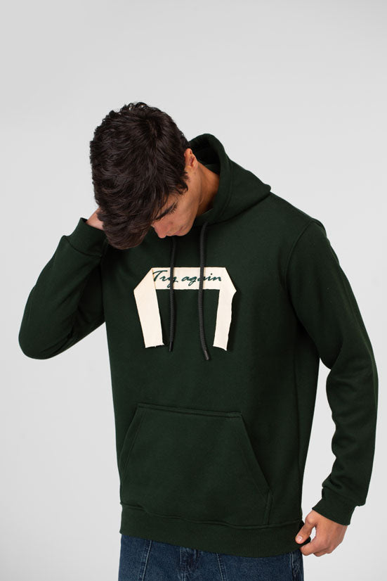 Men's Hoodie With Long Sleeves And A Unique Cut