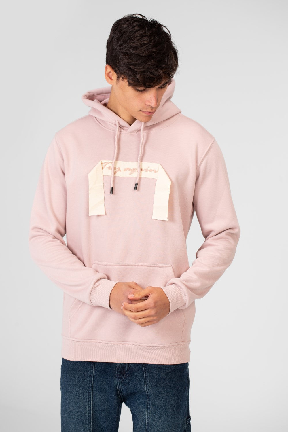 Men's Hoodie With Long Sleeves And A Unique Cut
