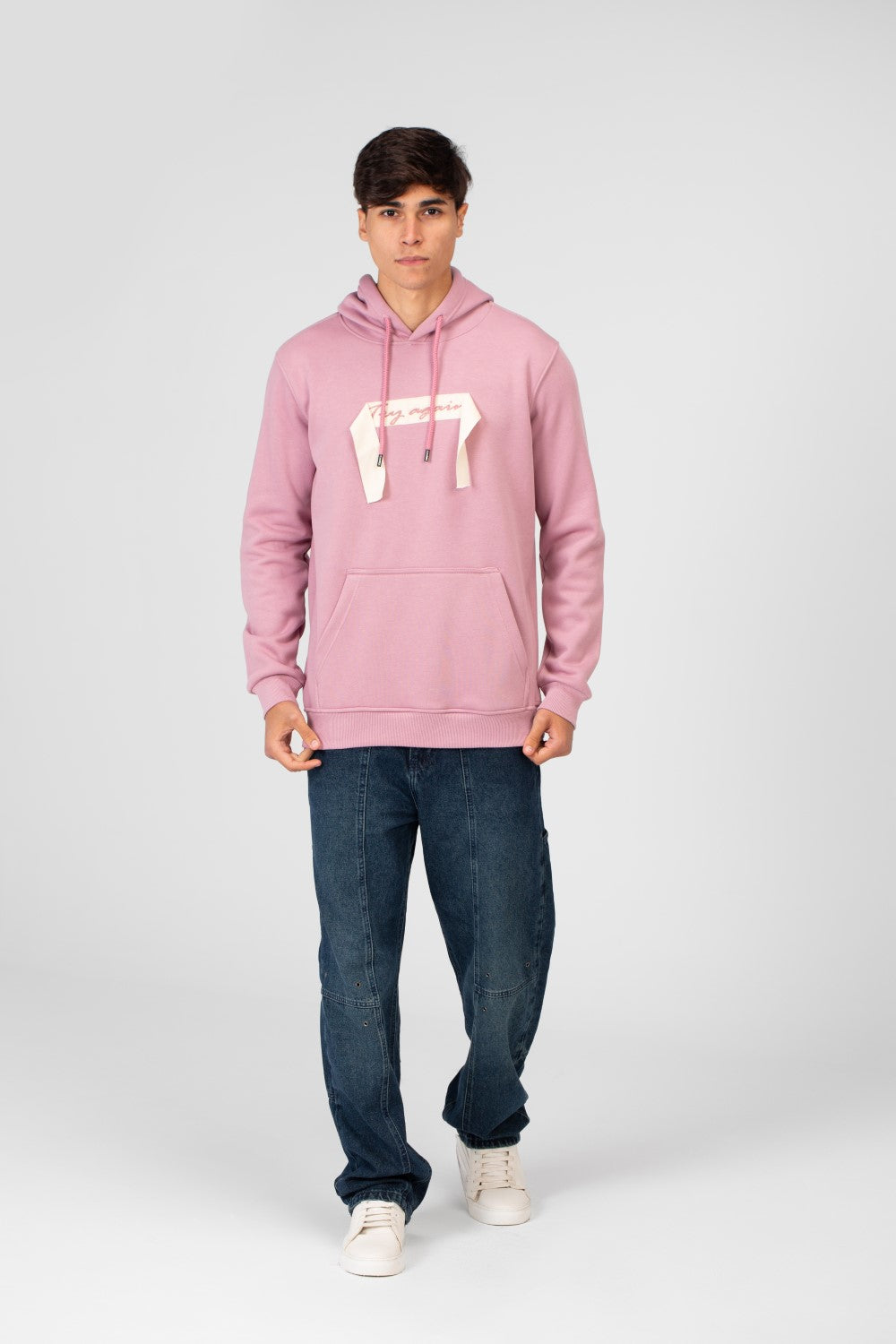 Men's Hoodie With Long Sleeves And A Unique Cut