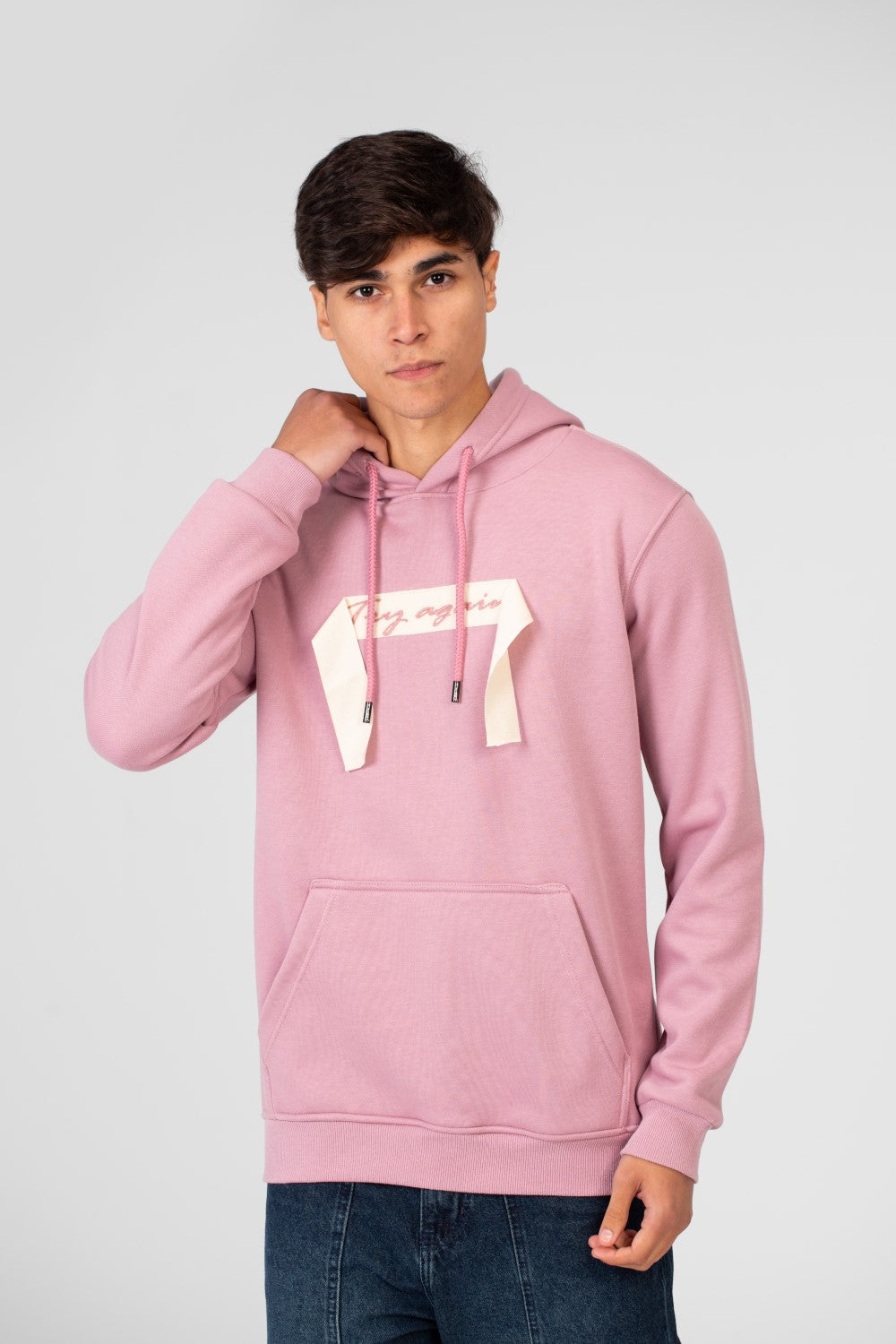 Men's Hoodie With Long Sleeves And A Unique Cut