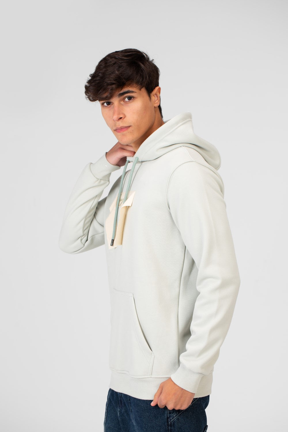 Men's Hoodie With Long Sleeves And A Unique Cut