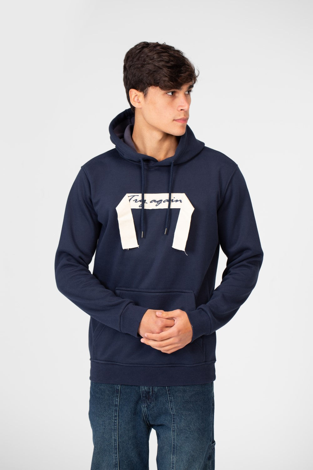 Men's Hoodie With Long Sleeves And A Unique Cut