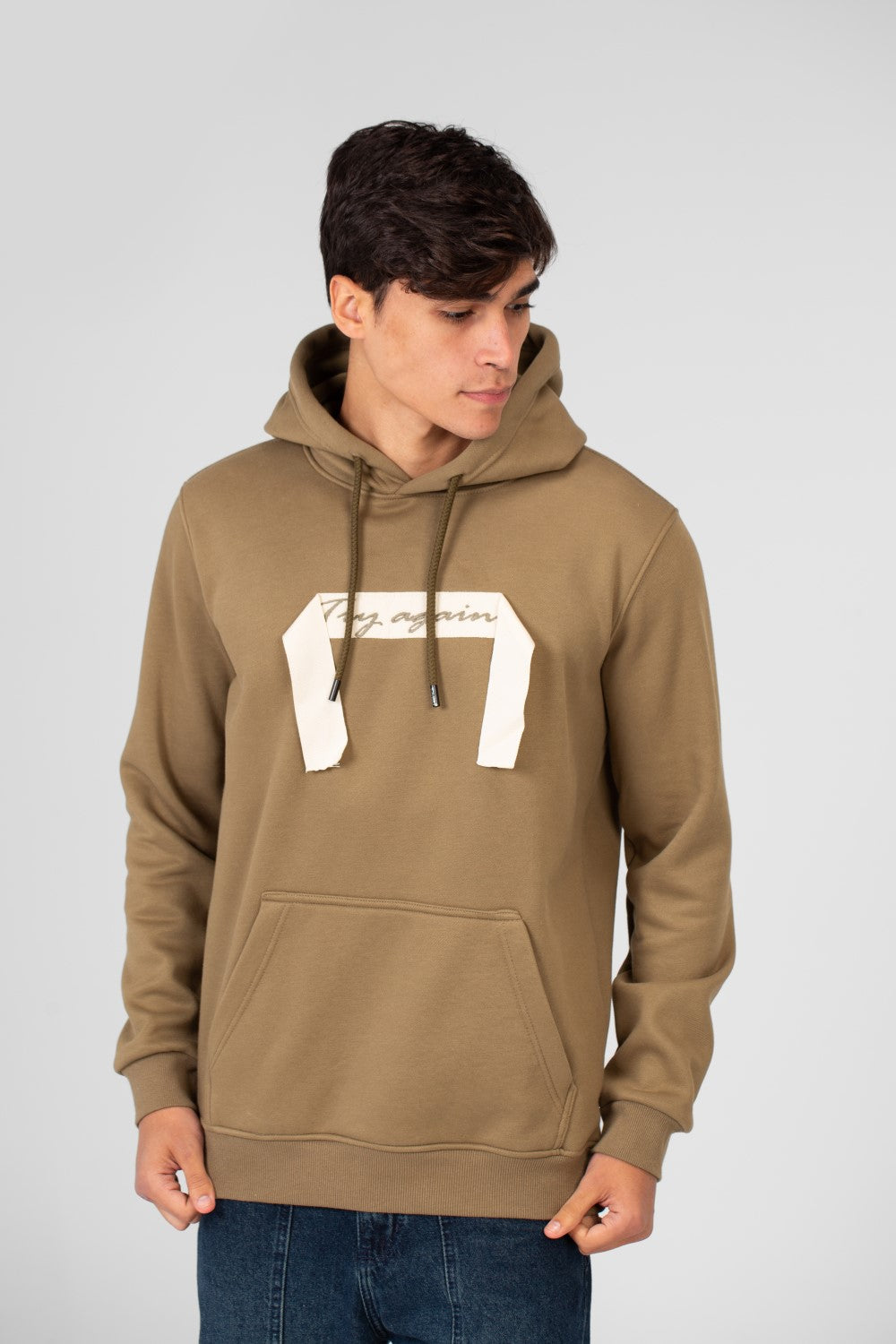 Men's Hoodie With Long Sleeves And A Unique Cut