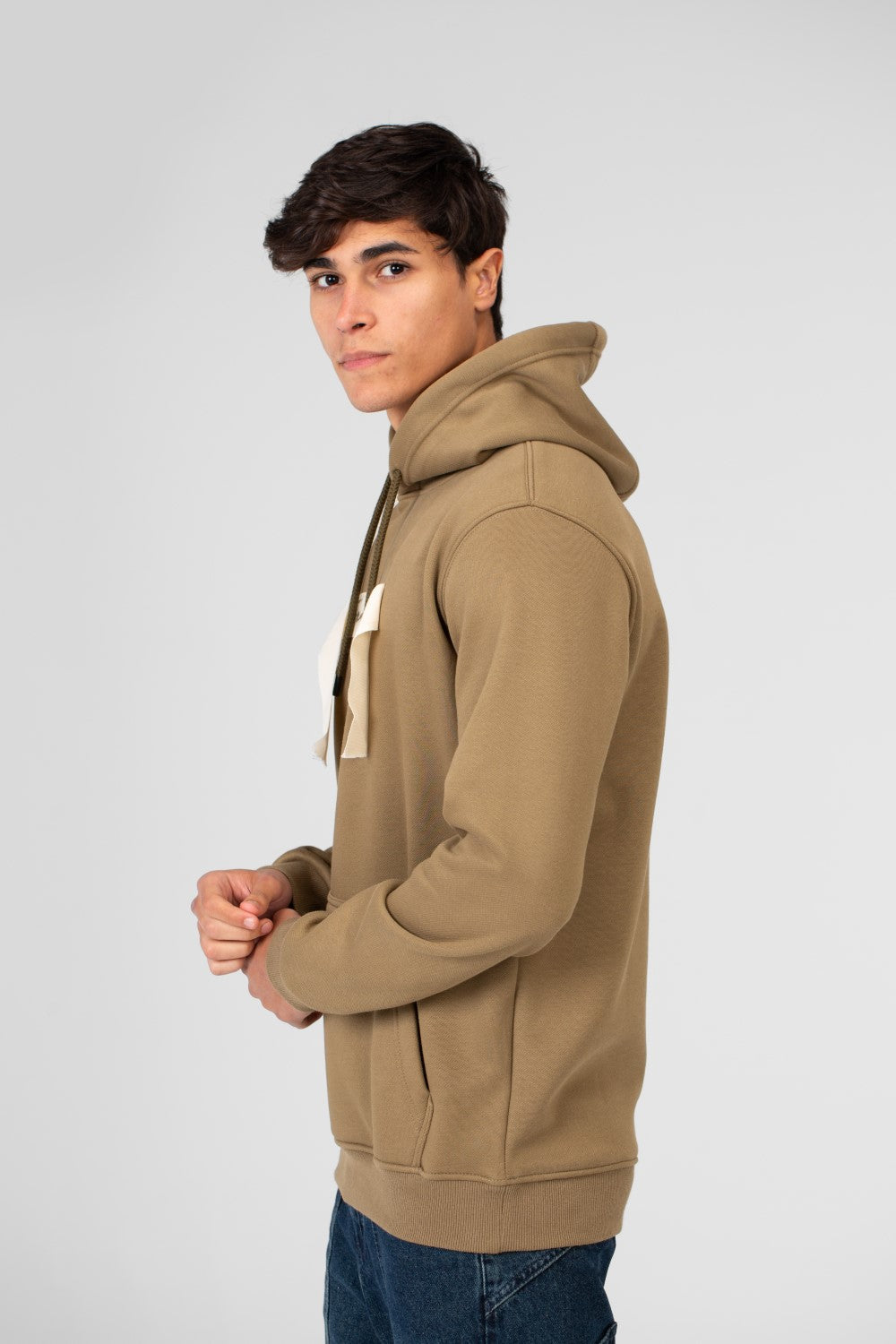 Men's Hoodie With Long Sleeves And A Unique Cut