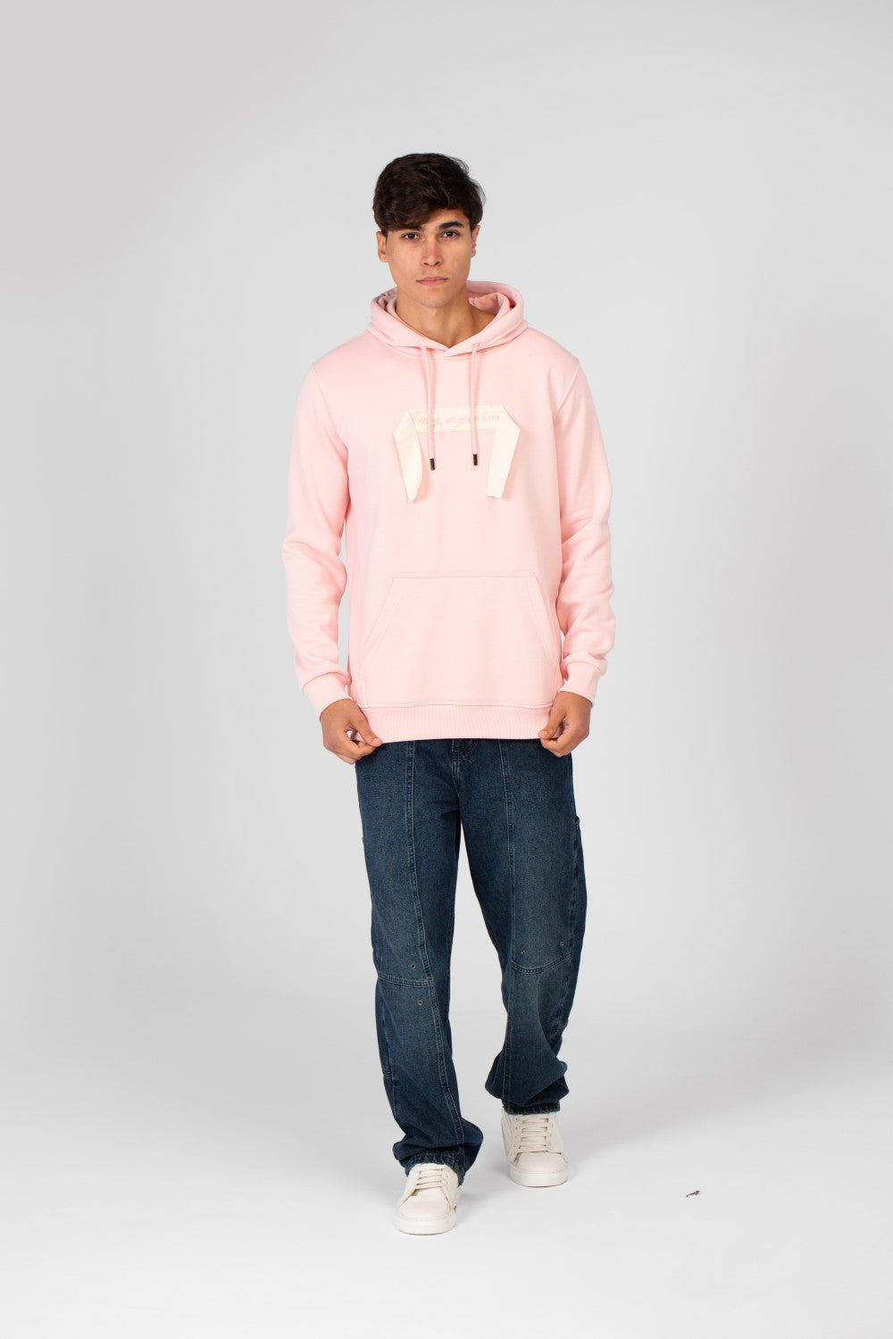 Men's Hoodie With Long Sleeves And A Unique Cut
