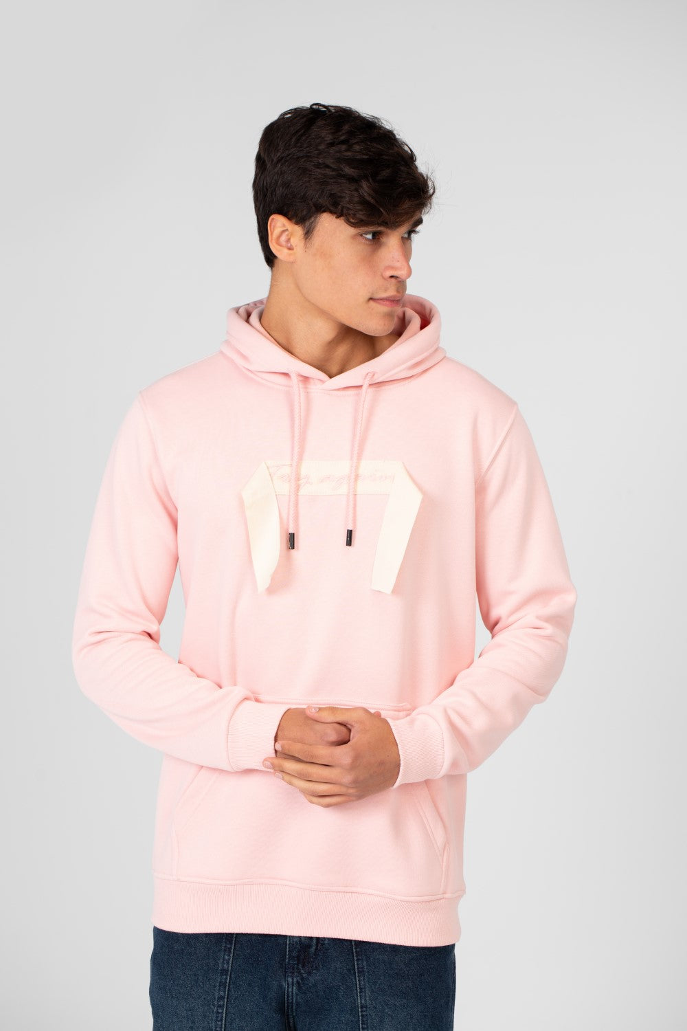 Men's Hoodie With Long Sleeves And A Unique Cut