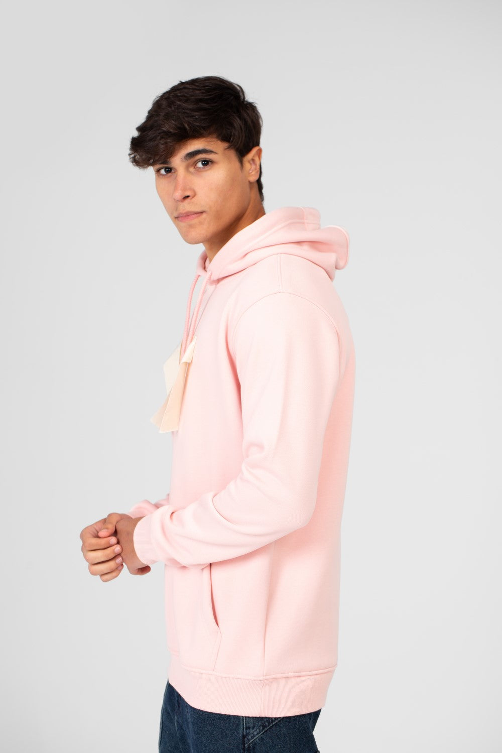 Men's Hoodie With Long Sleeves And A Unique Cut