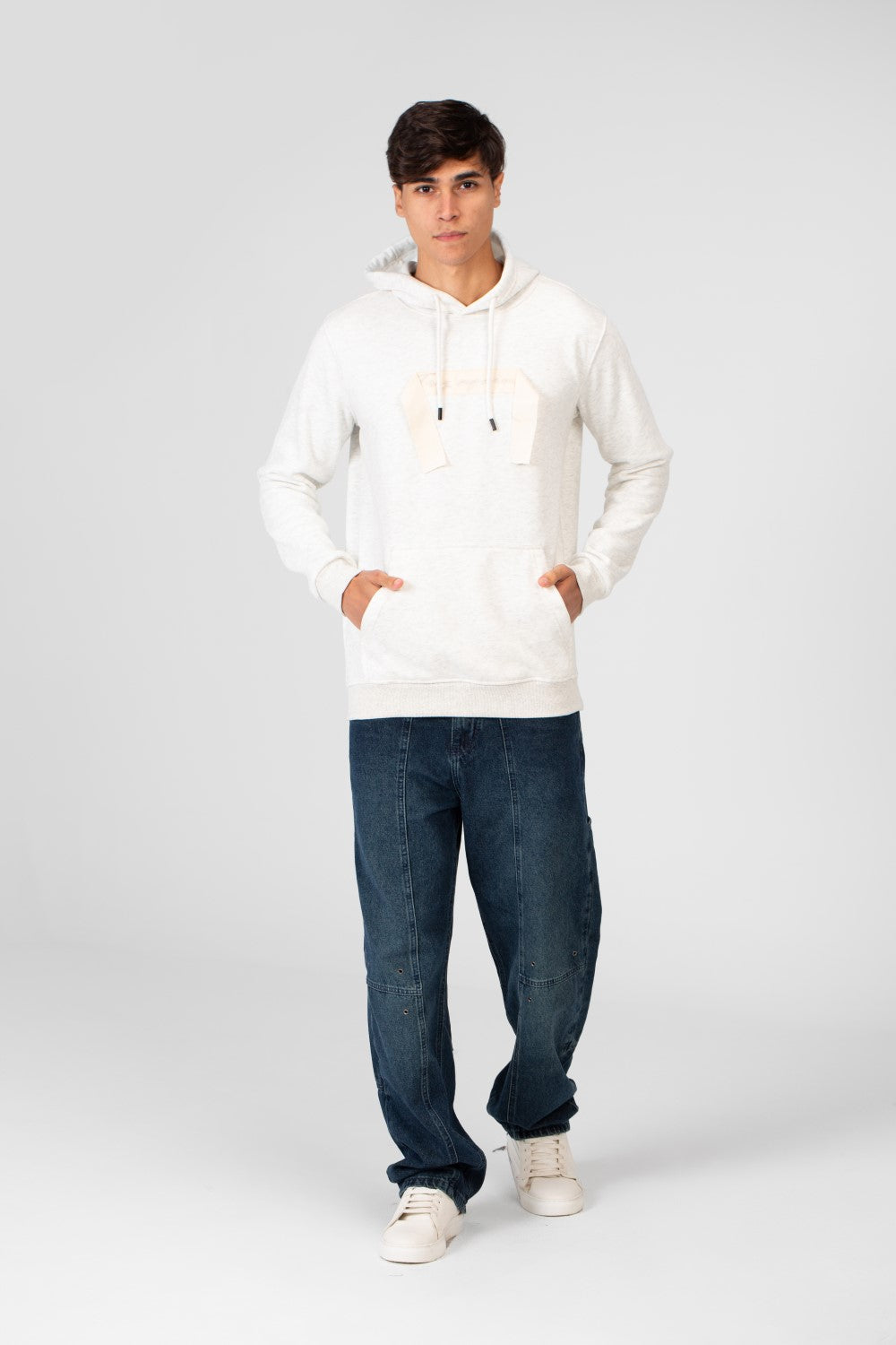 Men's Hoodie With Long Sleeves And A Unique Cut