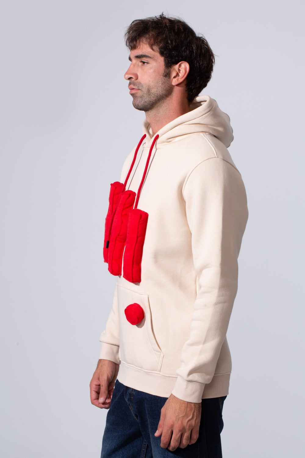 Men's Slim Fit Milton Embossed Print Hood Sweatshirt
