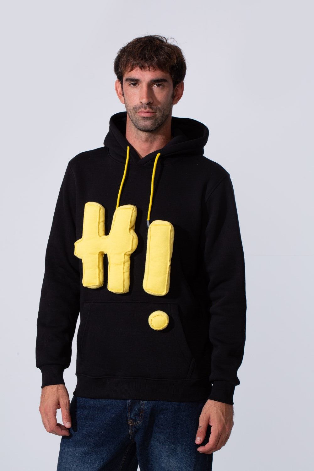 Men's Slim Fit Milton Embossed Print Hood Sweatshirt