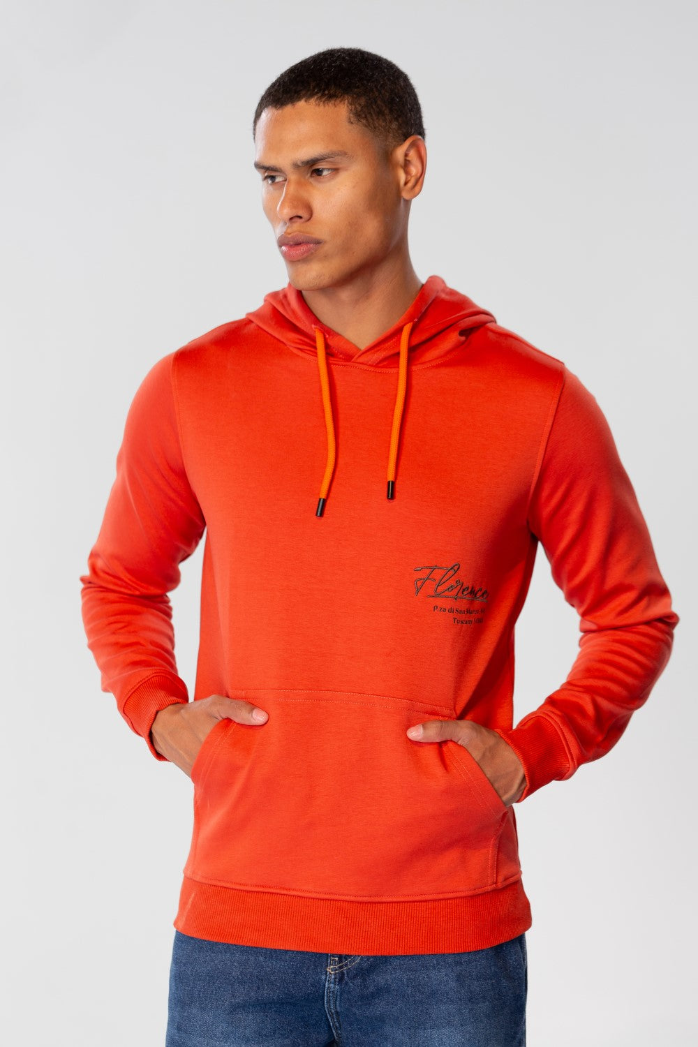 Men's Slim Fit Hoodie Sweatshirt With Graphic Print On The Back