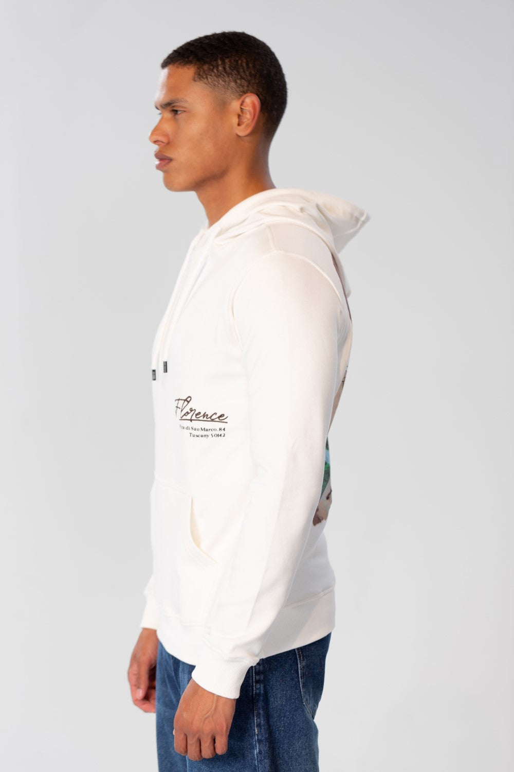 Men's Slim Fit Hoodie Sweatshirt With Graphic Print On The Back