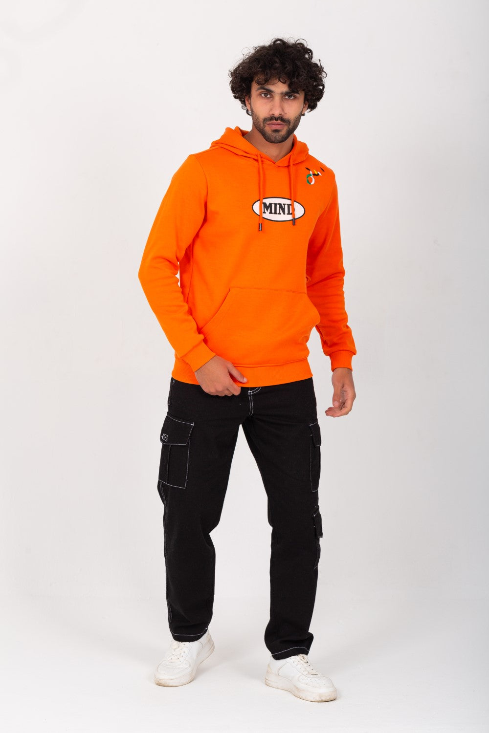 Men's Back & Front Unique Print Hoodie Padded Hooded Sweatshirt