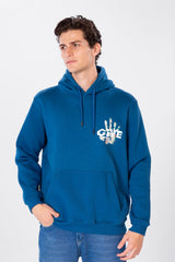 Men's Hoodie Sweatshirt With Print & Front Pocket
