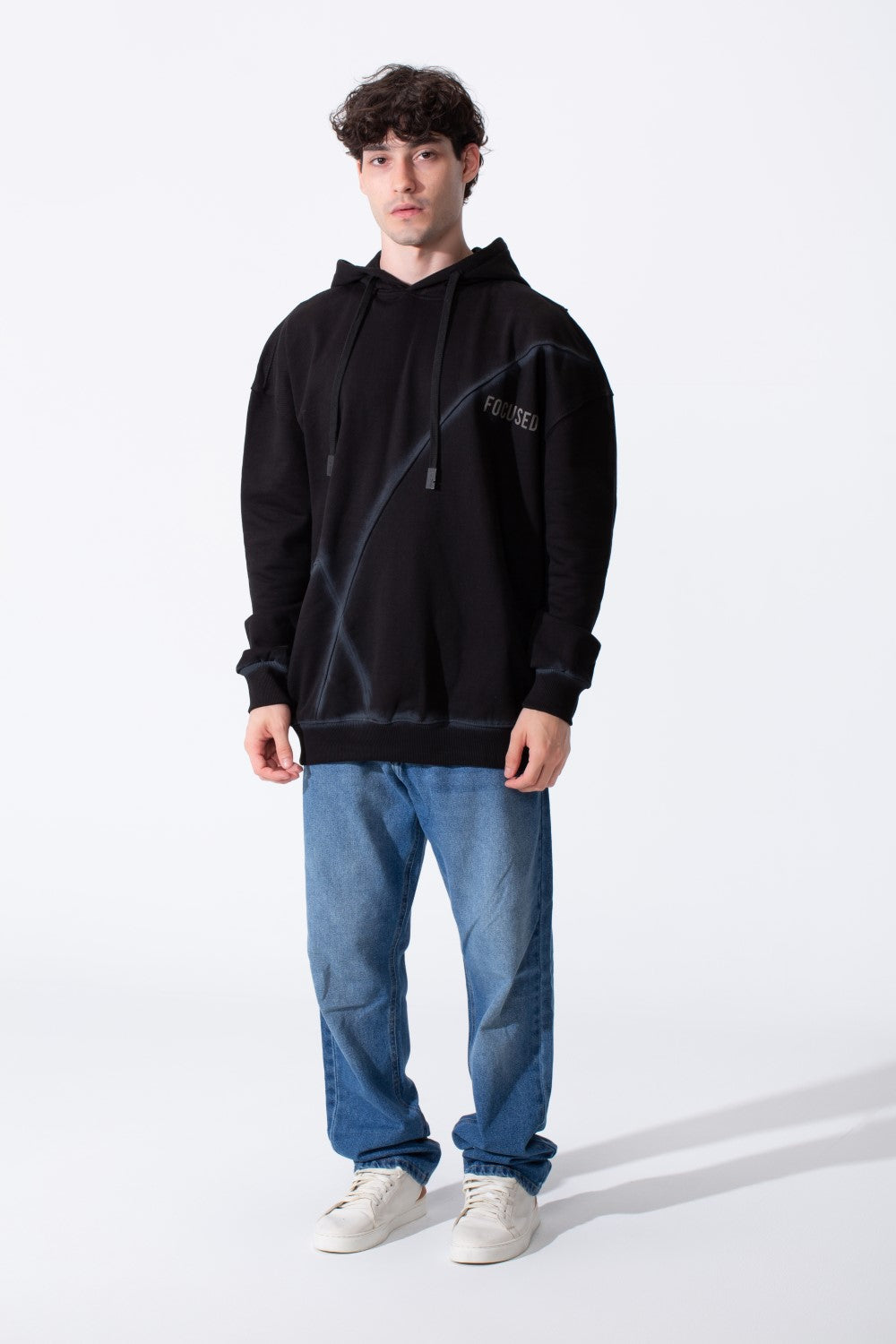 Men's Regular Fit Melton Hoodie Sweatshirt With Long Sleeves And Winter Colors