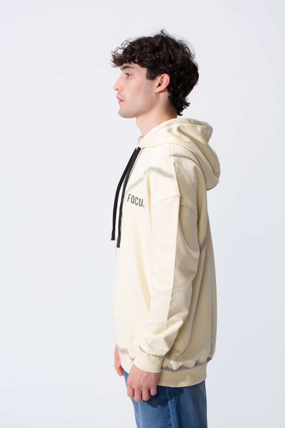 Men's Regular Fit Melton Hoodie Sweatshirt With Long Sleeves And Winter Colors