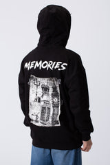 Men's Regular Fit Long Sleeves Hood Sweatshirt With A Memories Print