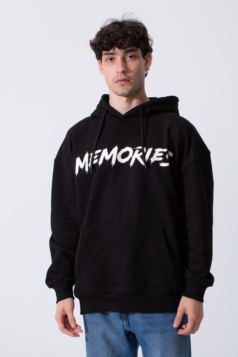Men's Regular Fit Long Sleeves Hood Sweatshirt With A Memories Print