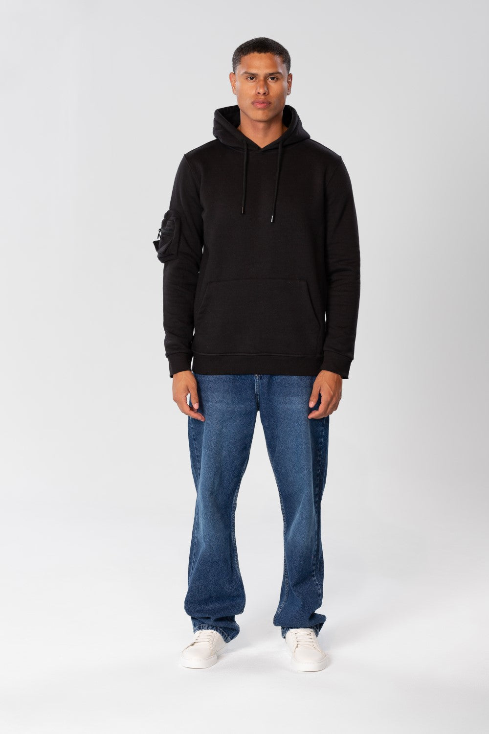 Men's Slim Fit Hood Sweatshirt With Shoulder Pocket
