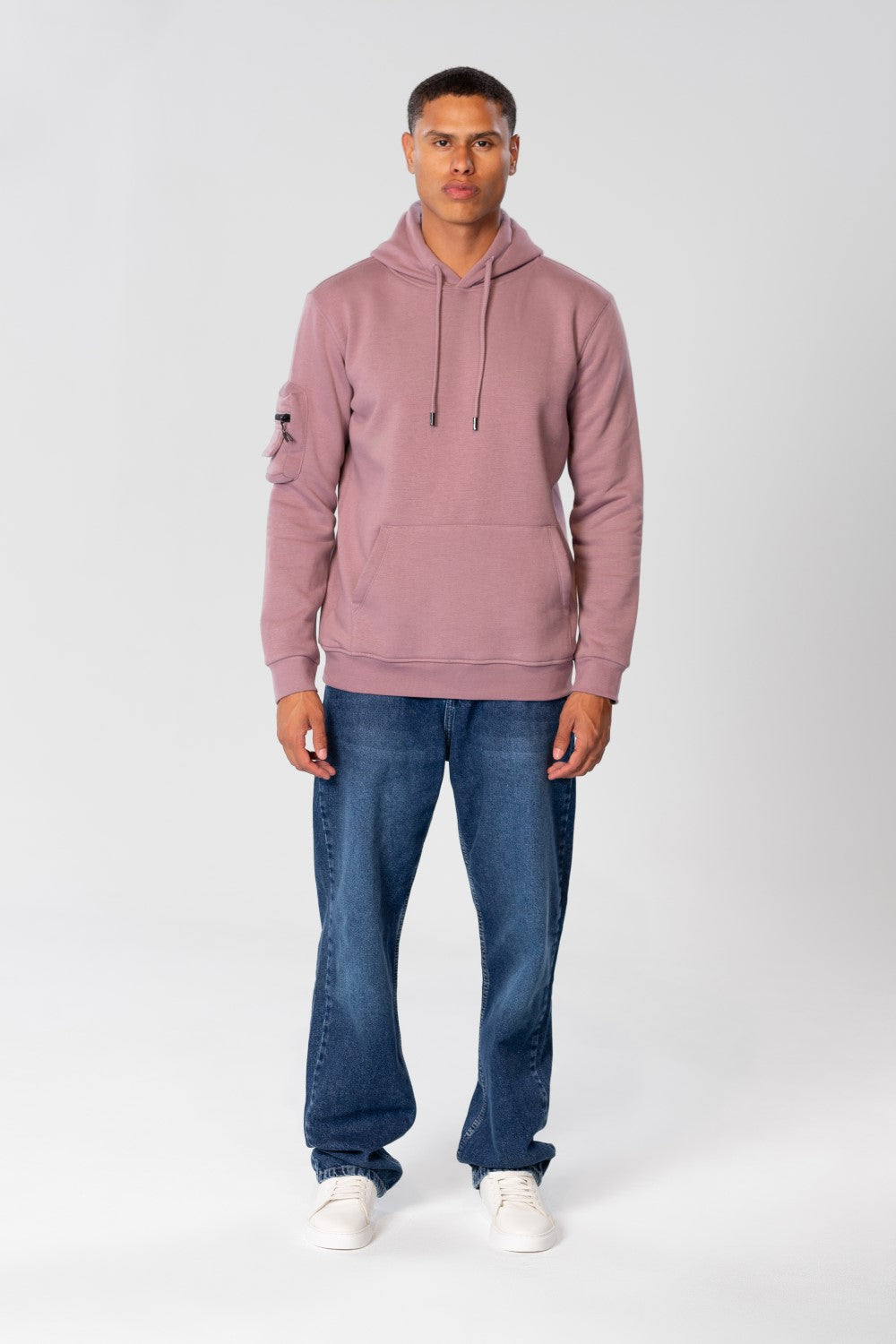 Men's Slim Fit Hood Sweatshirt With Shoulder Pocket