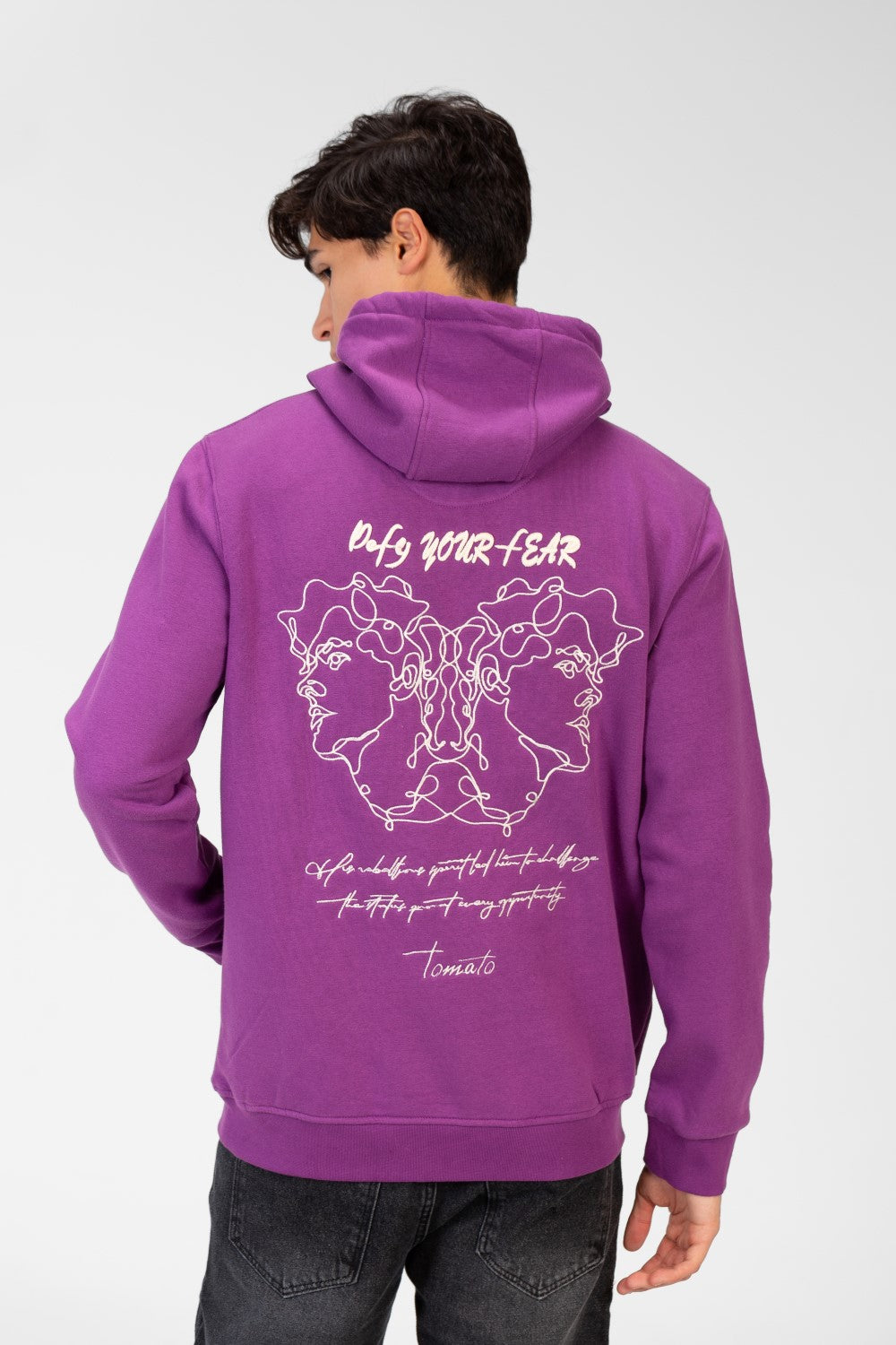 Men's Printed Slim Fit Hoodie Sweatshirt