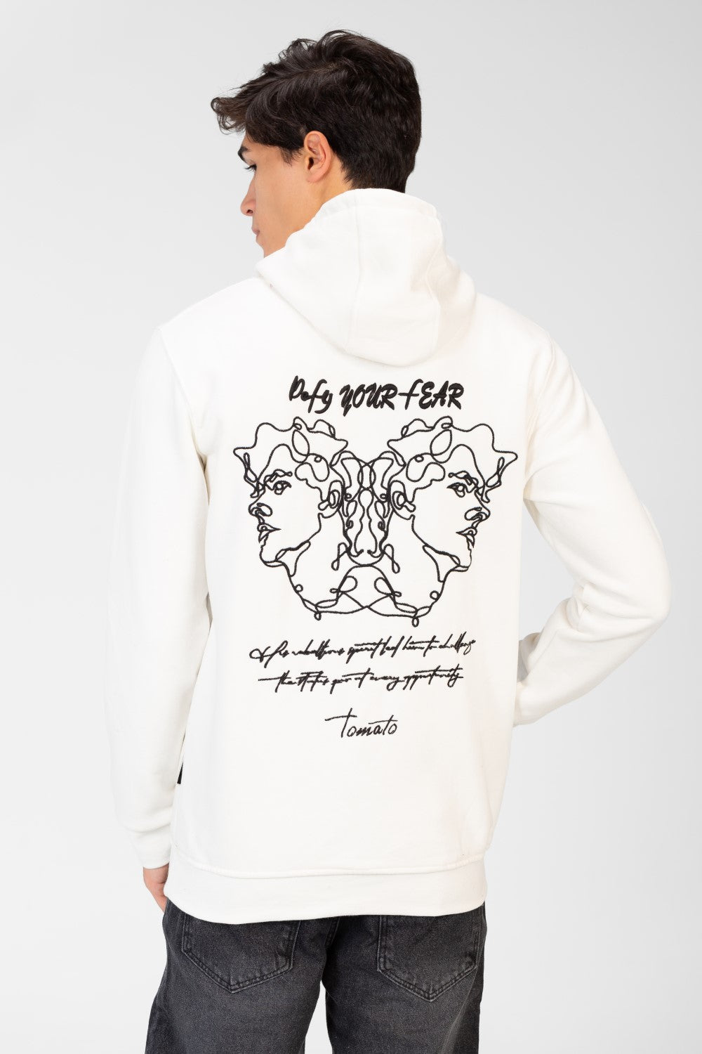 Men's Printed Slim Fit Hoodie Sweatshirt
