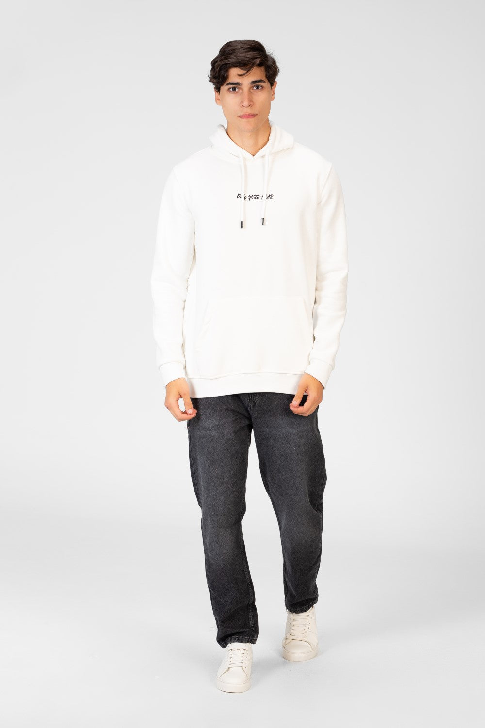 Men's Printed Slim Fit Hoodie Sweatshirt