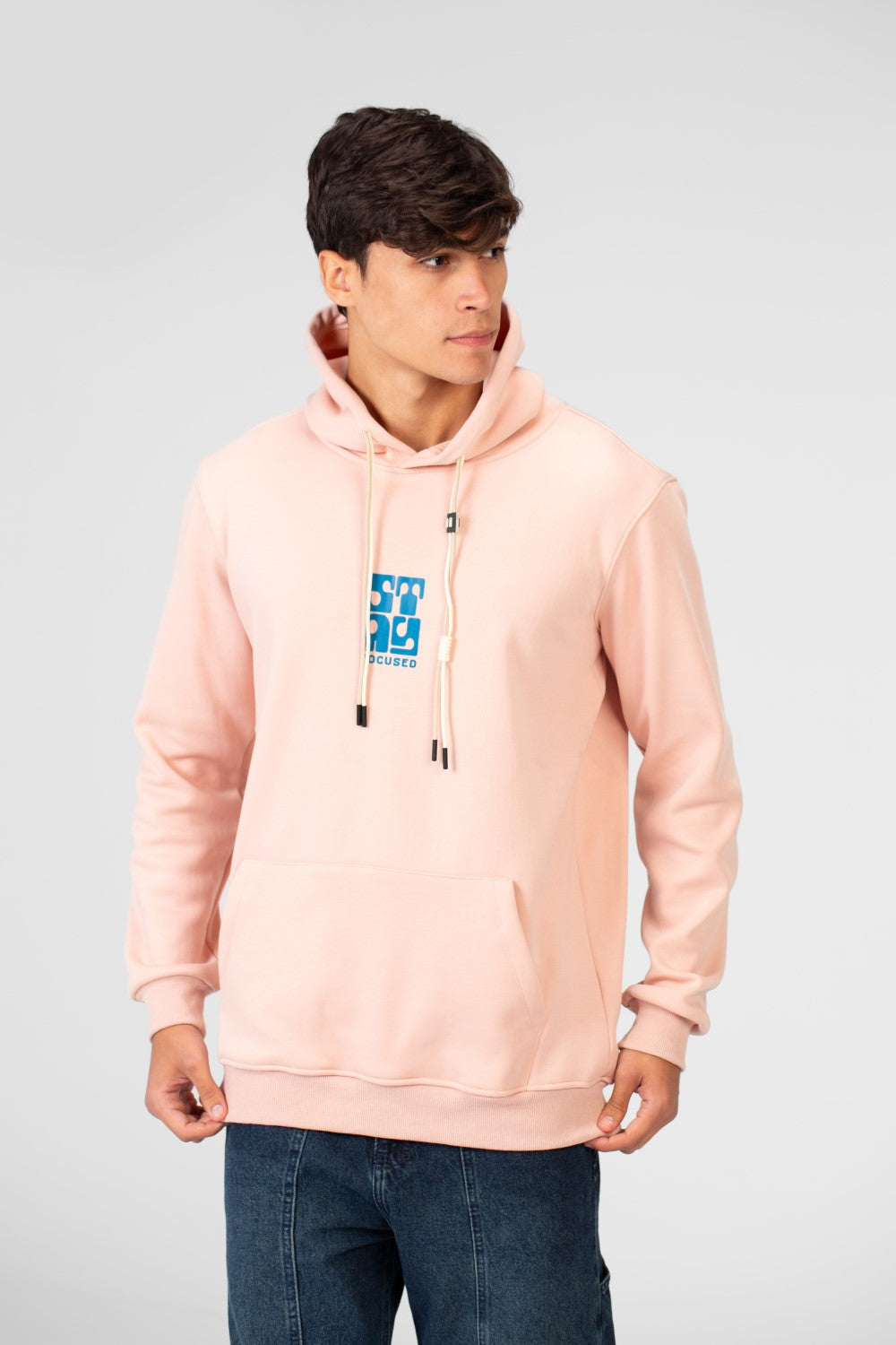Men's Printed Hoodie Sweatshirt With Front Pocket In Practical Material