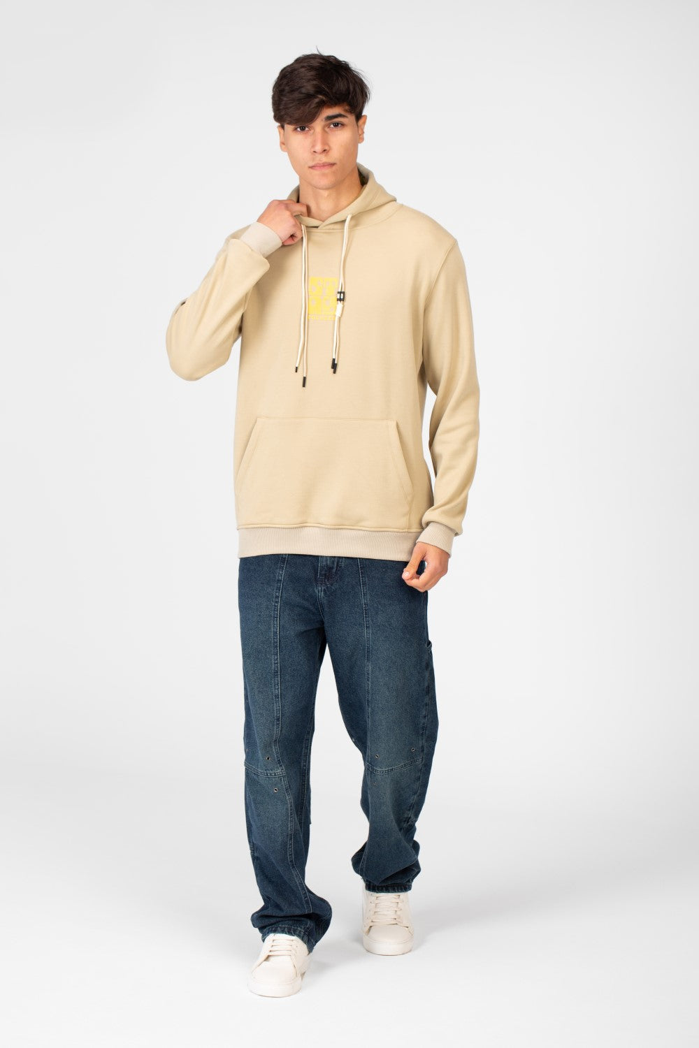 Men's Printed Hoodie Sweatshirt With Front Pocket In Practical Material